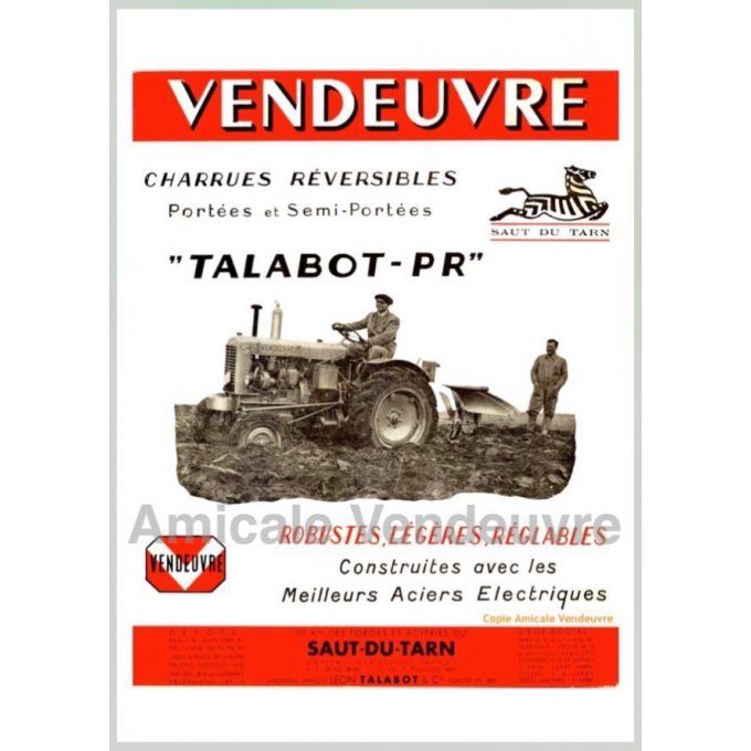 PaTR 6702 Documentation charrue Talabot 1955