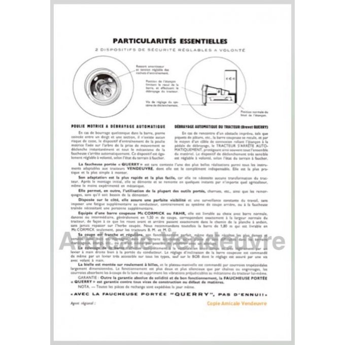 TR 6703 Pdf Documentation faucheuse Querry 1958