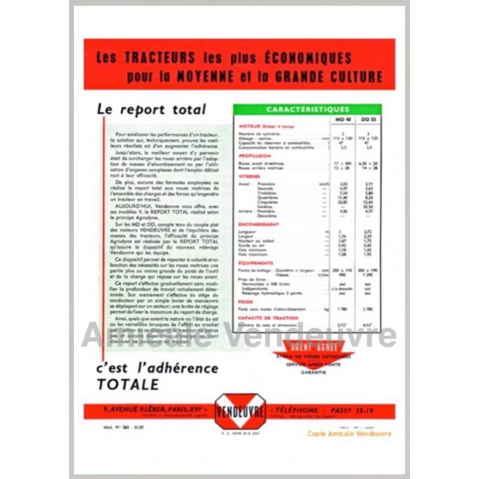 PaTR 6402 Documentation MD et DD série V 1959