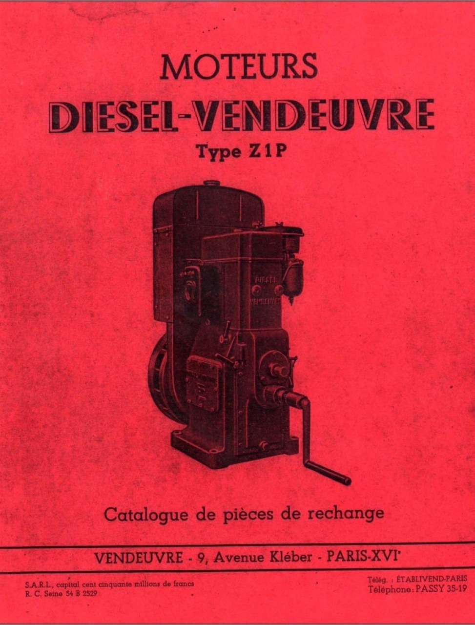 A8001110 Catalogue pièces moteur Vendeuvre Z1P35    07/55