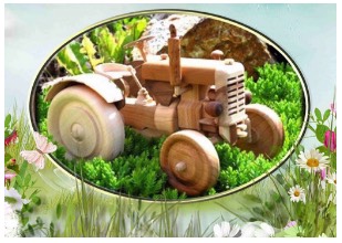 Tracteur en bois